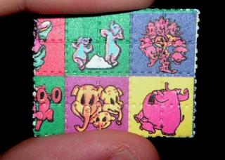 LSD blotters. How much is a microdose? (Creative Commons)